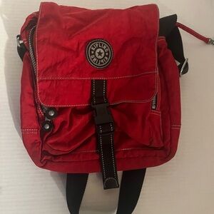Kipling Vintage 90s Buckle Red Backpack